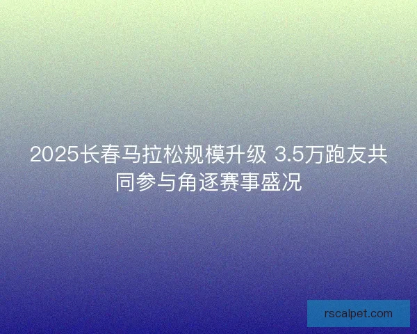 2025长春马拉松规模升级 3.5万跑友共同参与角逐赛事盛况