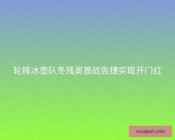 轮椅冰壶队冬残奥首战告捷实现开门红